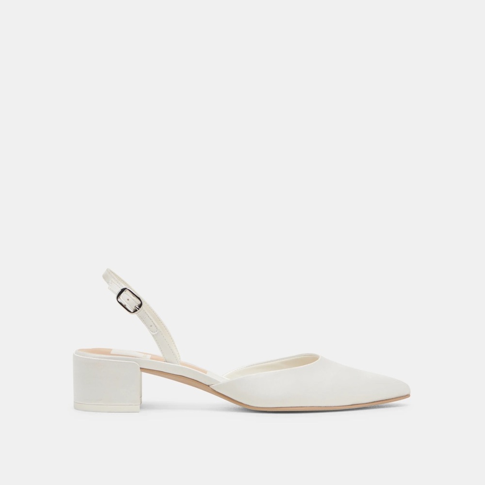 Dolce Vita White Slingback Heels